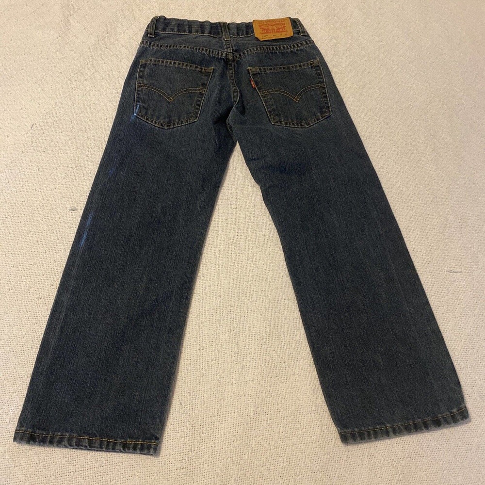 Levis Boys Size 8 Reg 550 24X22 Relaxed Fit Casual Blue Jeans 24 X 21 - Picture 14 of 16